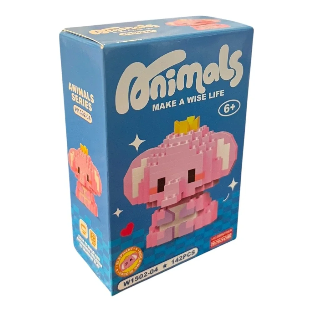 LELEBROTHER Animals Building Blocks W1502-04 Elephant 142 pc 6+